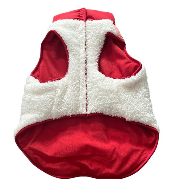 VIBRANT LIFE SHERPA, VELCRO, RACERBACK STYLE JACKET, DOG, MED, RED PEACH WHITE - Picture 3 of 7